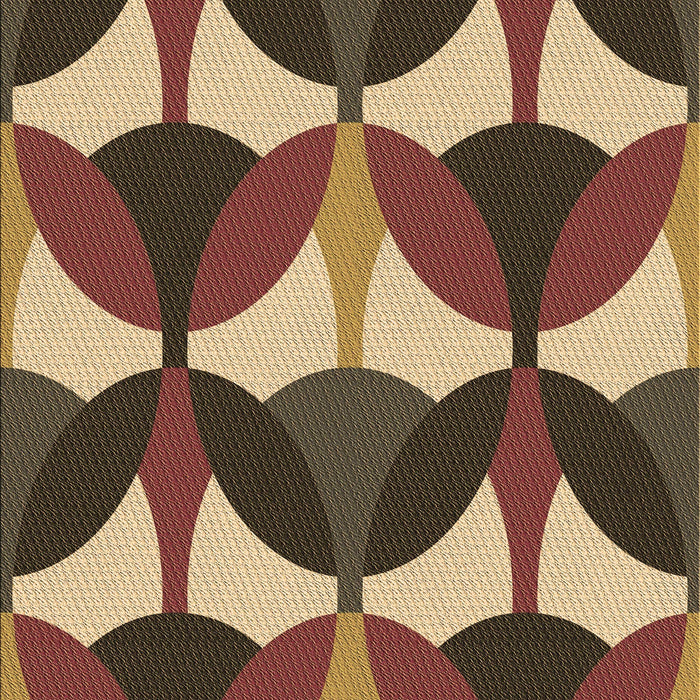 Machine Washable Transitional Red Brown Rug, wshpat3021brn