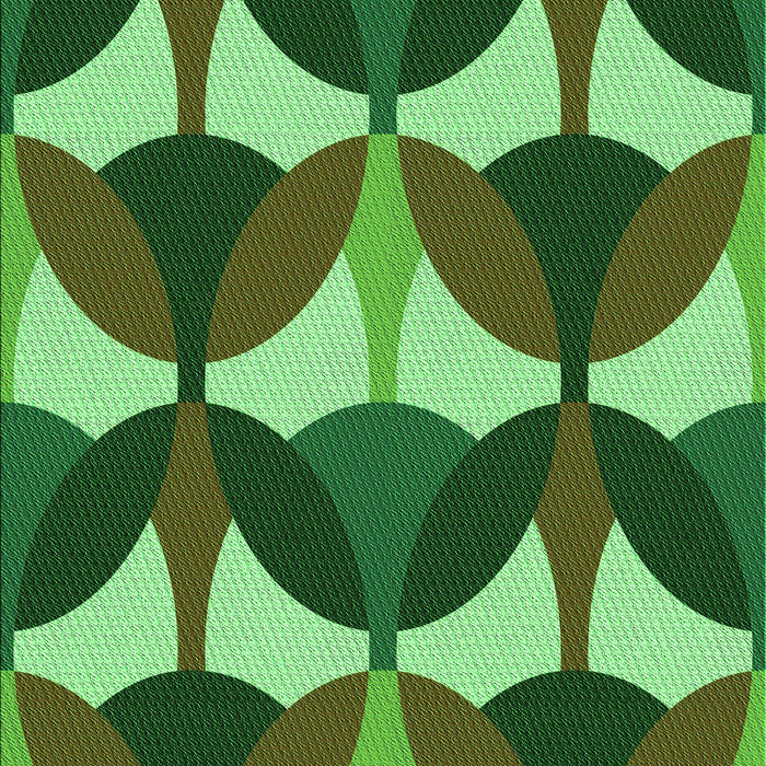 Patterned Dark Forest Green Rug, pat3021grn