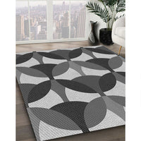 Patterned Black Rug, pat3021gry