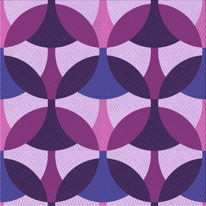 Round Patterned Dark Magenta Purple Rug, pat3021pur