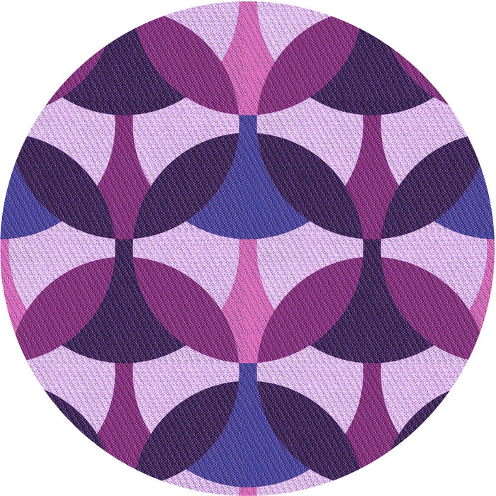 Square Patterned Dark Magenta Purple Rug, pat3021pur