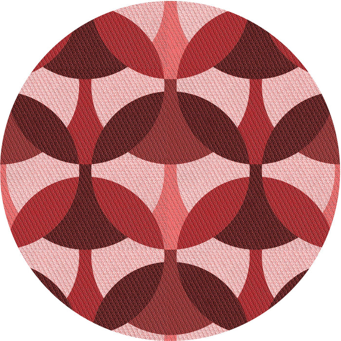 Square Patterned Pastel Red Pink Rug, pat3021rd