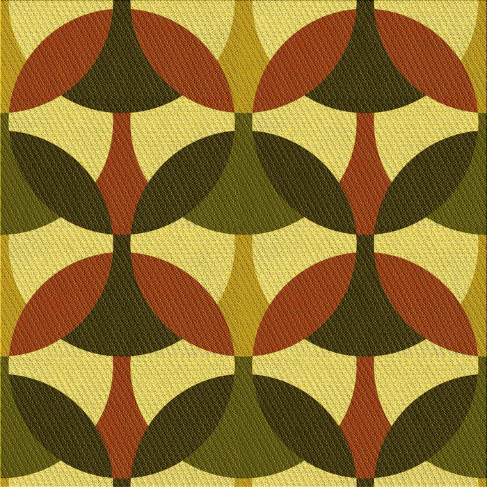 Round Patterned Red Brown Rug, pat3021yw