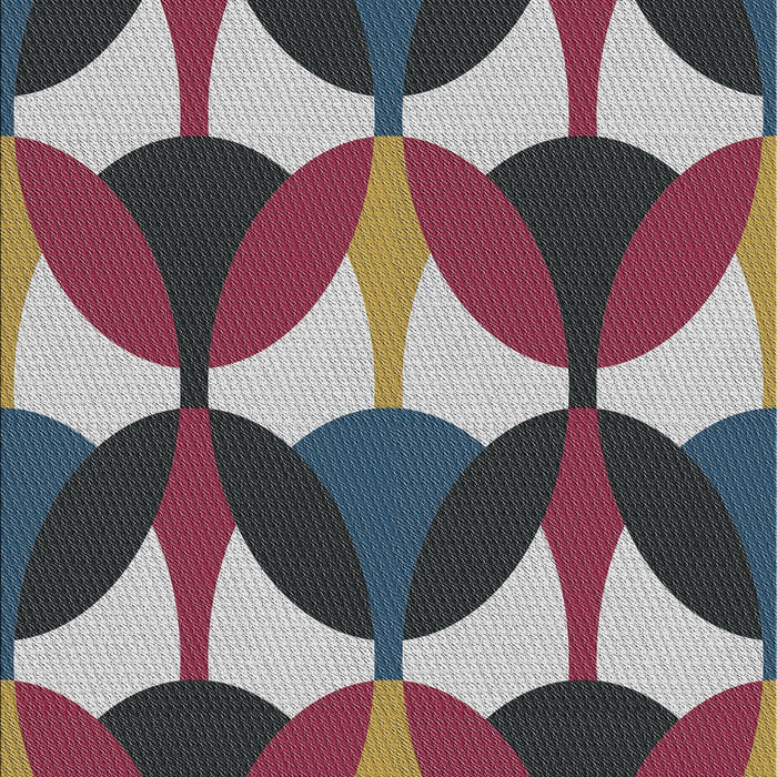 Patterned Dark Gray Novelty Rug, pat3021