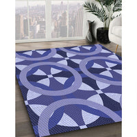 Patterned Purple Mimosa Purple Rug, pat3022blu