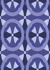 Machine Washable Transitional Purple Mimosa Purple Rug, wshpat3022blu