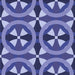 Round Patterned Purple Mimosa Purple Rug, pat3022blu