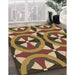 Patterned Red Brown Rug in Family Room, pat3022brn