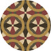 Square Patterned Red Brown Rug, pat3022brn