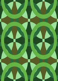 Machine Washable Transitional Lime Green Rug, wshpat3022grn