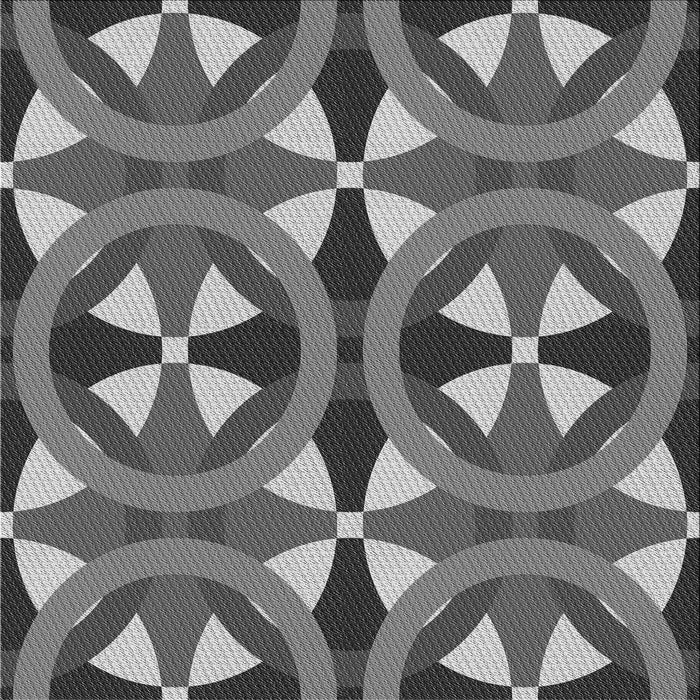 Round Patterned Dark Gray Rug, pat3022gry