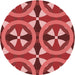 Square Patterned Red Rug, pat3022rd