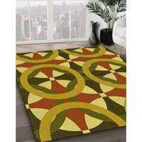 Patterned Yellow Rug, pat3022yw