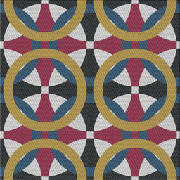 Square Patterned Purple Novelty Rug, pat3022