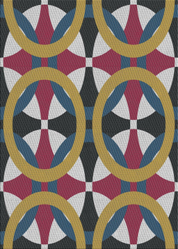 Machine Washable Transitional Purple Rug, wshpat3022