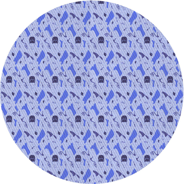 Square Patterned Pastel Blue Rug, pat3023blu