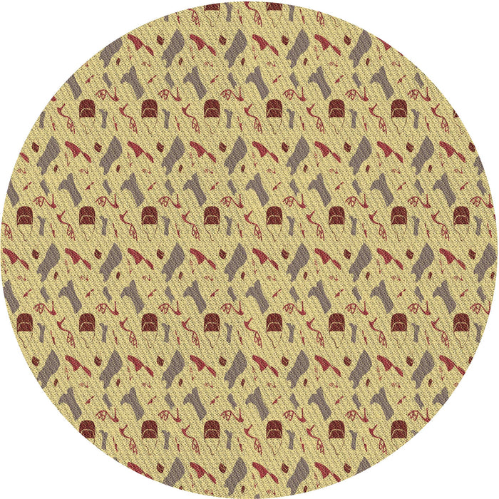 Square Machine Washable Transitional Copper Brown Rug in a Living Room, wshpat3023brn