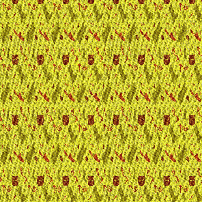 Machine Washable Transitional Yellow Rug, wshpat3023yw