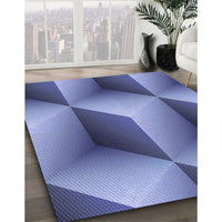 Patterned Sky Blue Rug, pat3025blu