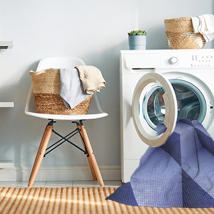 Machine Washable Transitional Sky Blue Rug in a Washing Machine, wshpat3025blu