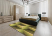 Patterned Dark Bronze Brown Rug in a Bedroom, pat3025brn