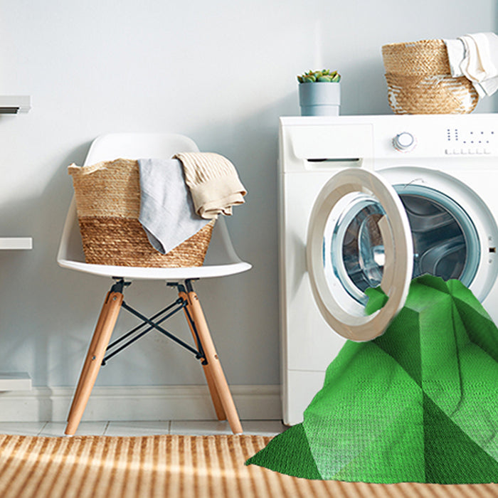 Machine Washable Transitional Green Rug in a Washing Machine, wshpat3025grn