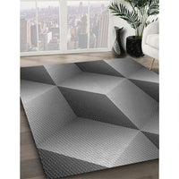 Patterned Black Rug, pat3025gry