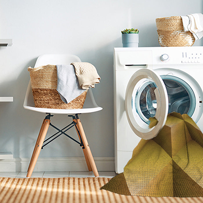 Machine Washable Transitional Dark Bronze Brown Rug in a Washing Machine, wshpat3025org