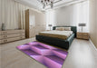 Patterned Orchid Purple Rug in a Bedroom, pat3025pur