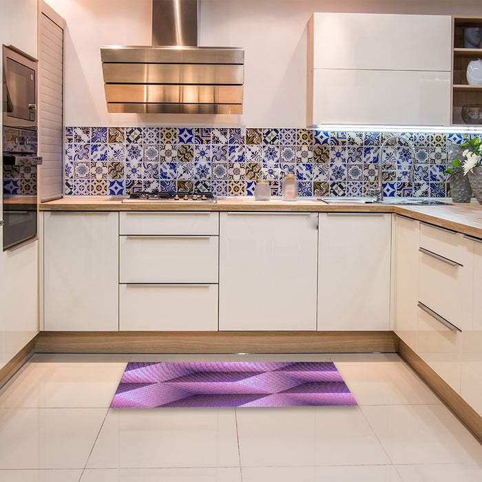 Machine Washable Transitional Orchid Purple Rug in a Bedroom, wshpat3025pur