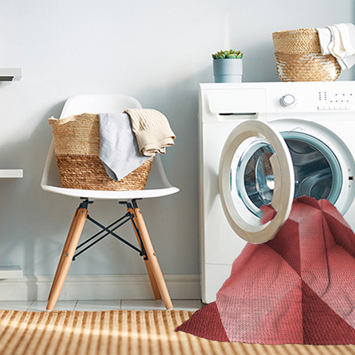 Machine Washable Transitional Red Rug in a Washing Machine, wshpat3025rd