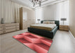 Patterned Red Rug in a Bedroom, pat3025rd