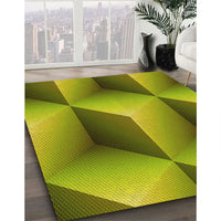 Patterned Green Rug, pat3025yw