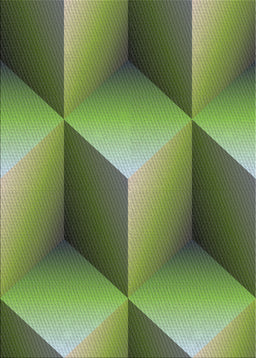 Patterned Yellow Green Novelty Rug, pat3025