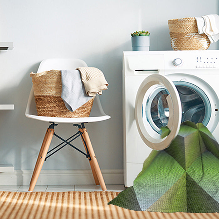 Machine Washable Transitional Yellow Green Rug in a Washing Machine, wshpat3025