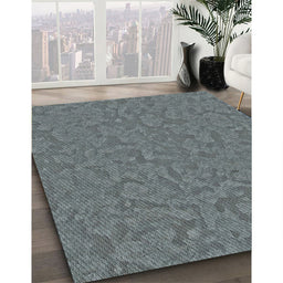 Patterned Gunmetal Gray Novelty Rug in Family Room, pat3026