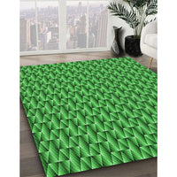 Patterned Green Rug, pat3027grn