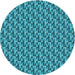 Square Patterned Dark Cyan Green Rug, pat3027lblu