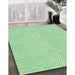 Machine Washable Transitional Mint Green Rug in a Family Room, wshpat3028grn