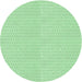 Square Patterned Mint Green Rug, pat3028grn