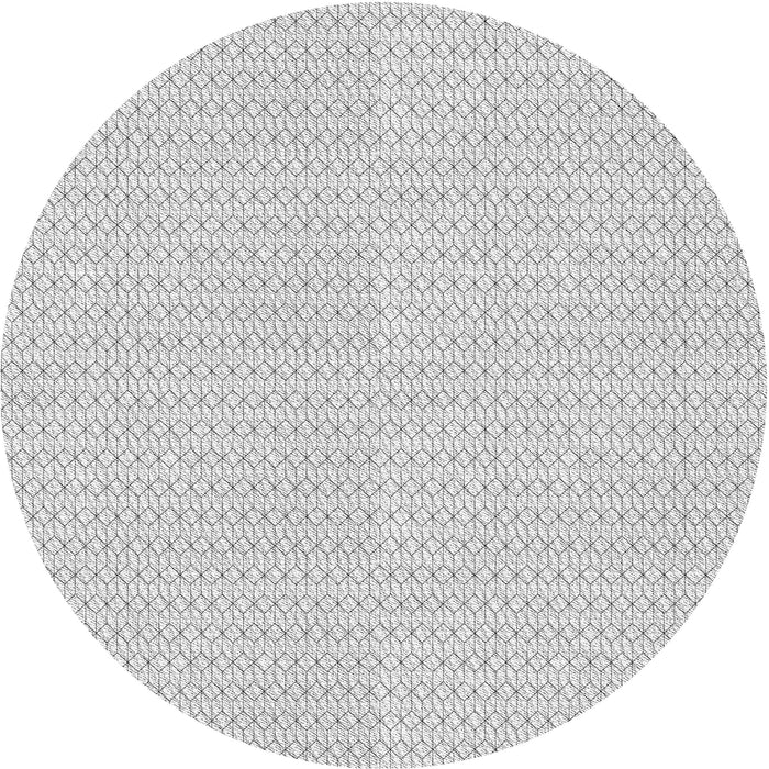 Square Patterned Platinum Gray Rug, pat3028gry