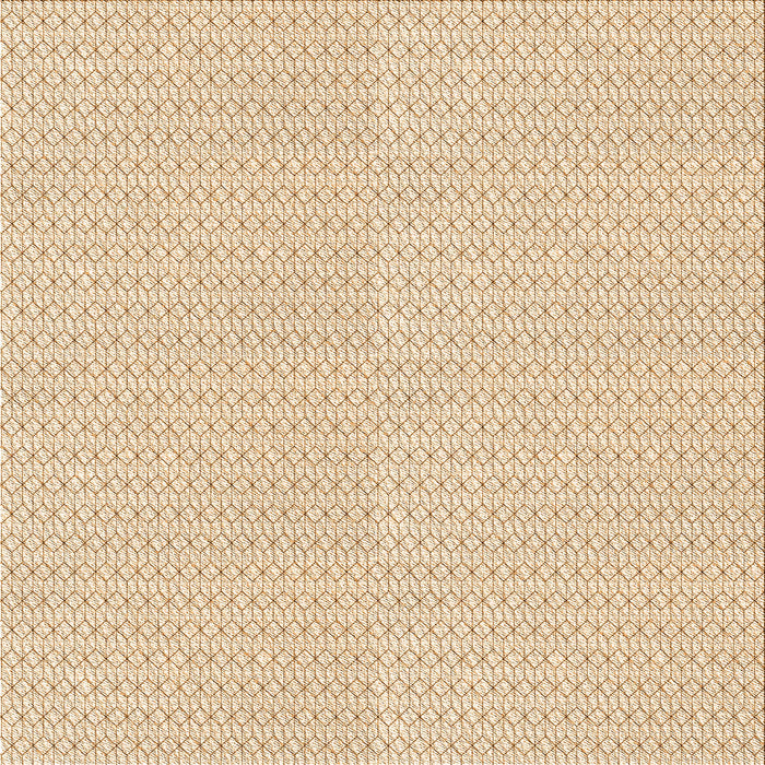 Round Patterned Orange Rug, pat3028org