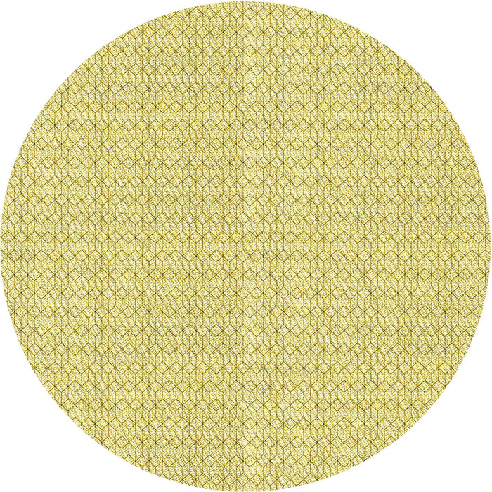Square Patterned Sun Yellow Rug, pat3028yw