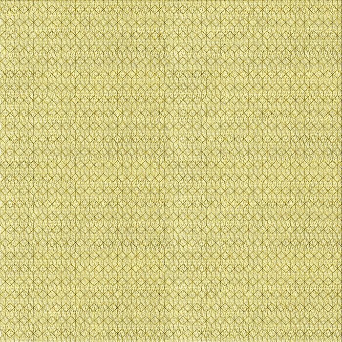 Round Machine Washable Transitional Sun Yellow Rug, wshpat3028yw