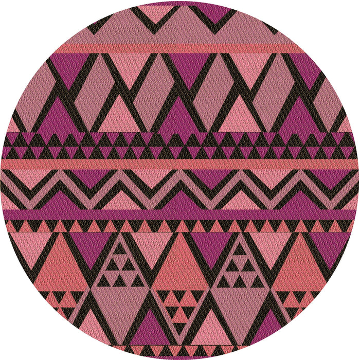 Square Patterned Red Rug, pat3029brn