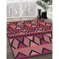 Patterned Red Rug, pat3029brn