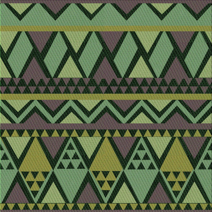 Round Patterned Green Rug, pat3029grn