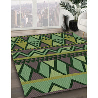 Patterned Green Rug, pat3029grn