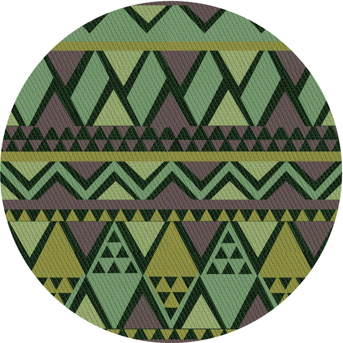 Square Patterned Green Rug, pat3029grn