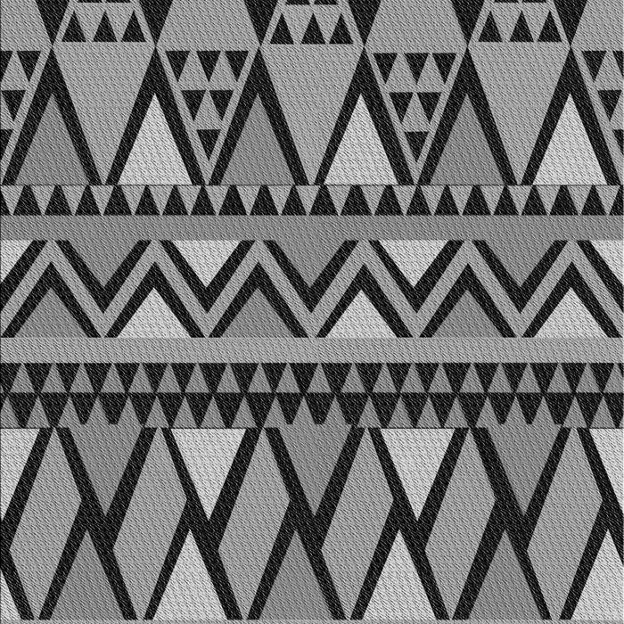 Patterned Black Rug, pat3029gry